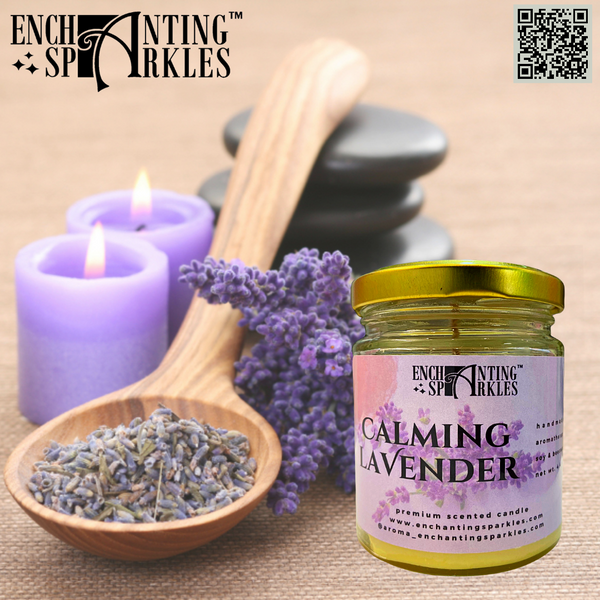 Calming Lavender Scented Aromatherapy Soy Wax Candle