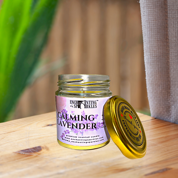 Calming Lavender Scented Aromatherapy Soy Wax Candle