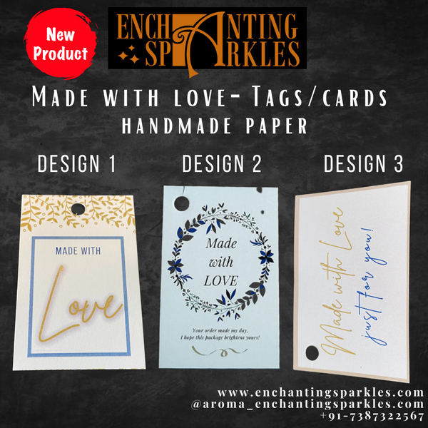 Eco Friendly "Made with Love" Packing Cards / Tags