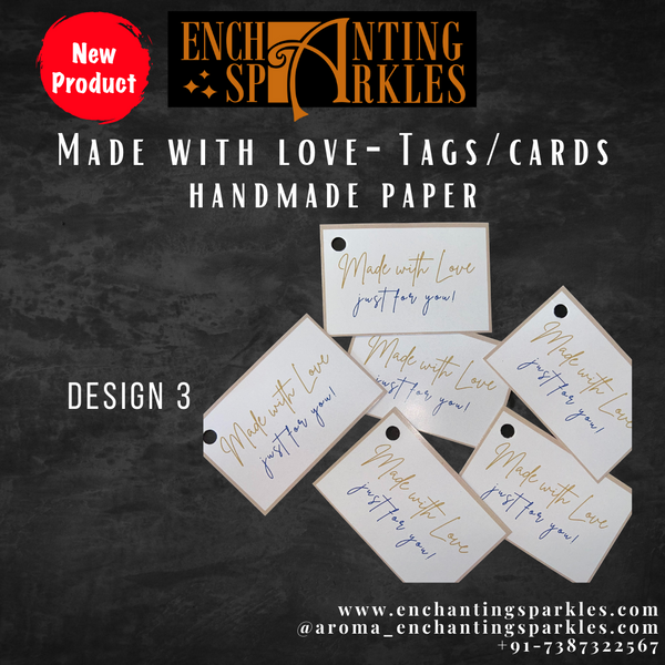 Eco Friendly "Made with Love" Packing Cards / Tags